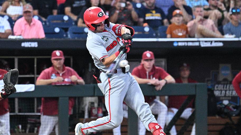 Daniel Jackson flies out to end the game against the Oklahoma Sooners