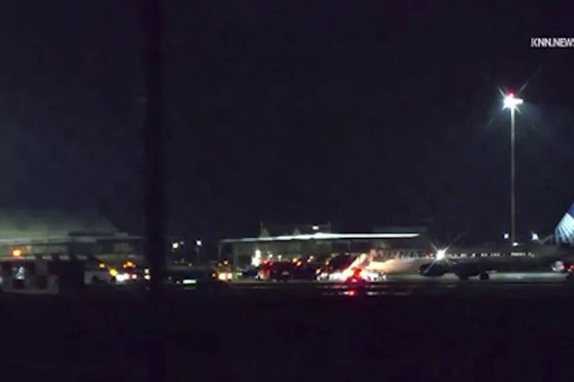 Panic as United Airlines flight forced to land at Arizona Air Force Base as horrific monsoon strikes