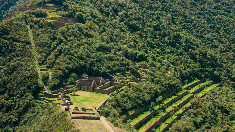 Ruins of the remote Choquequirao in Peru