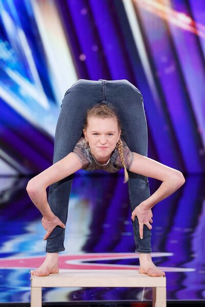 Maria performing on stage during America's Got Talent Season 21 Episode 7.