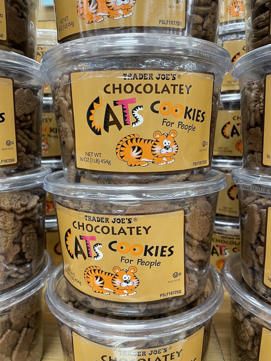 chocolate cat cookies trader joe's school lunches