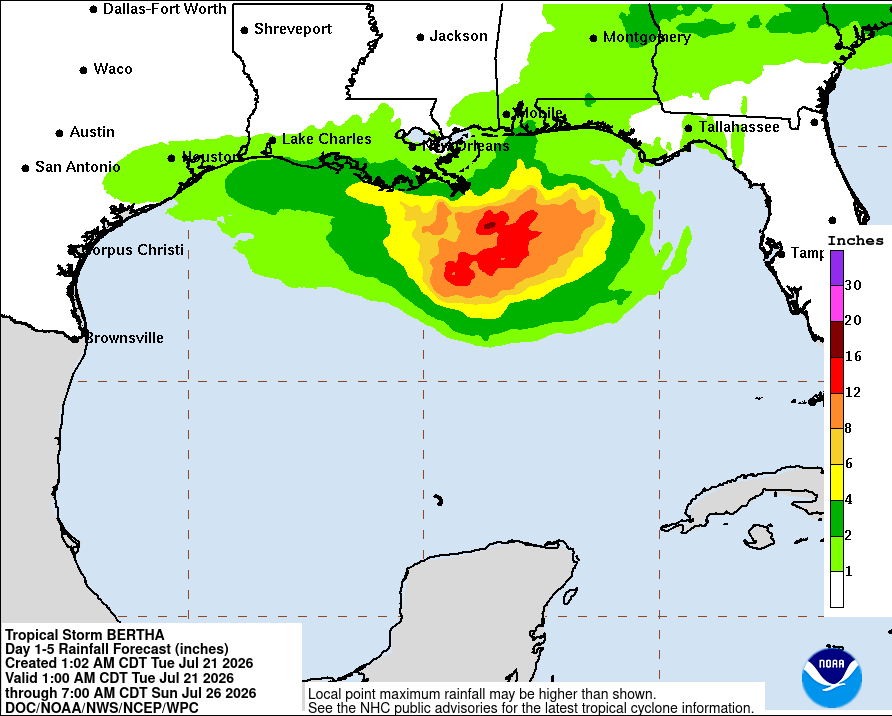 Bertha is a lopsided tropical storm. Here's why that's important