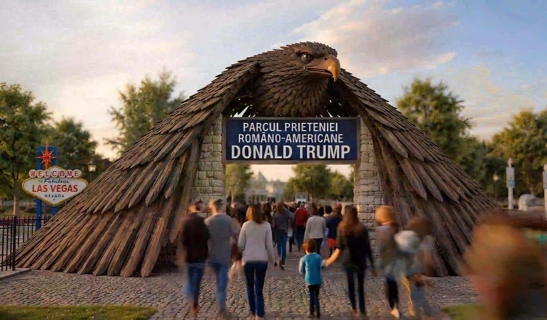 This is the proposed entrance to Bucharest's Donald Trump park. / Bucharest District 4 Mayor Daniel Băluță