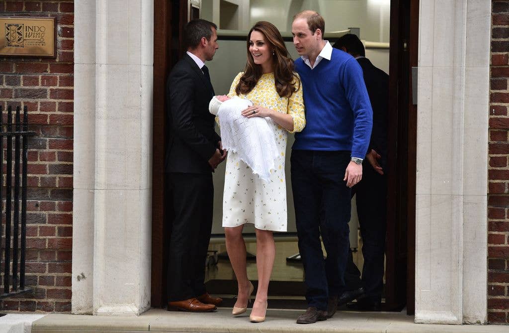 Princess Kate and Prince William with their baby daughter