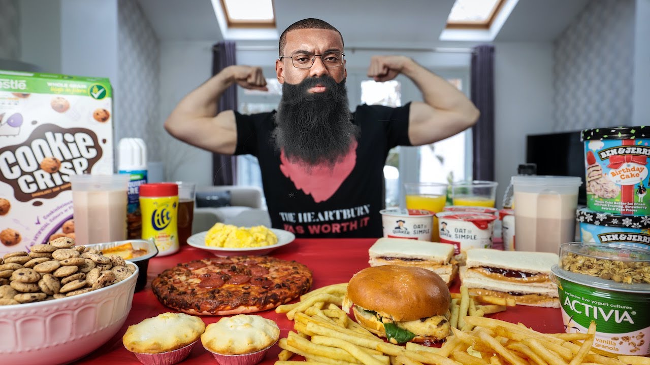 The Larry Wheels strongman daily bulking diet challenge | BeardMeatsFood