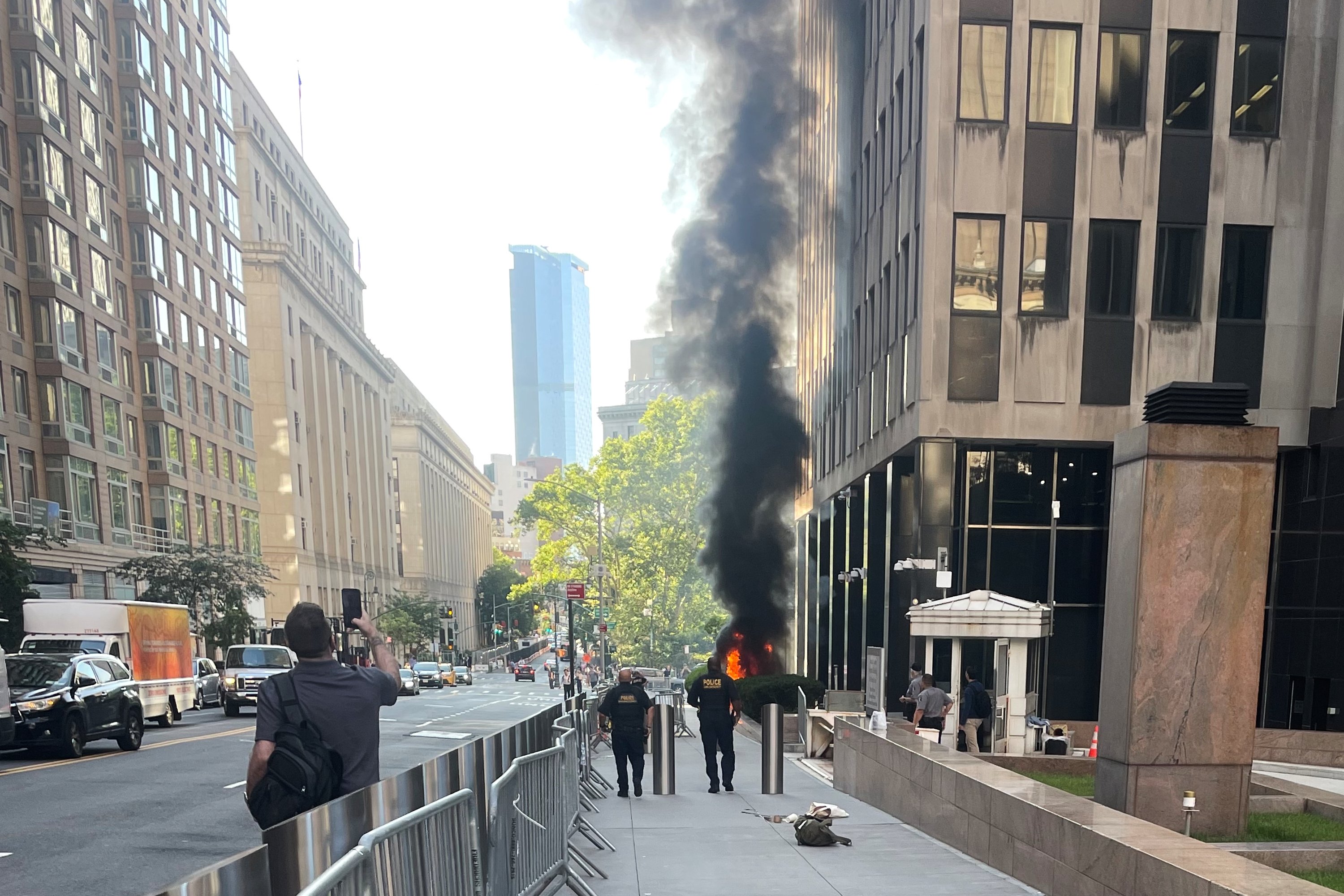 Arson charge lodged against ex-Army soldier in fiery attack on Manhattan federal building