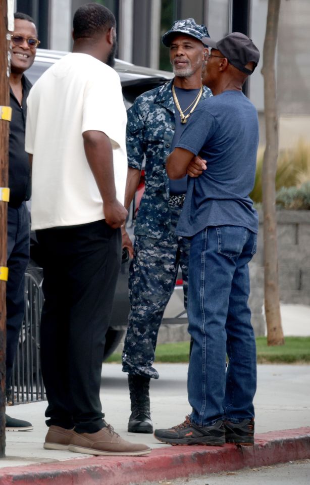 Current members of 1970s disco kings The Village People wear their iconic costumes as founder member and lead singer Victor Willis is buried at Greenwood Memorial Park and Mortuary in San Diego, CA. July 20, 2026