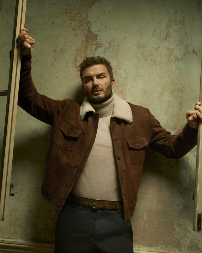 David Beckham in a modeling shoot
