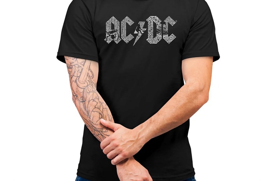 Shop Men's AC-DC Word Art Band T-shirt Online