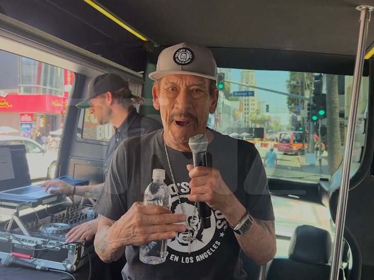 Danny Trejo Reunites With Niece on TMZ Brunch Bus