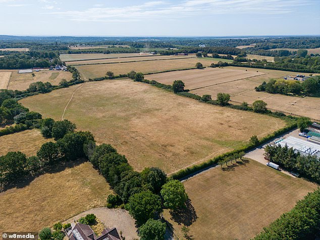 Pictured: A portion of land adjacent to Church Lane in Sarratt which has had the green light for newbuild homes. Locals say the village's roads will not be able to cope with an influx of lorries