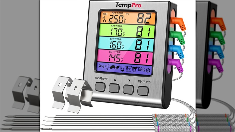 TempPro TP17H digital meat thermometer on white background