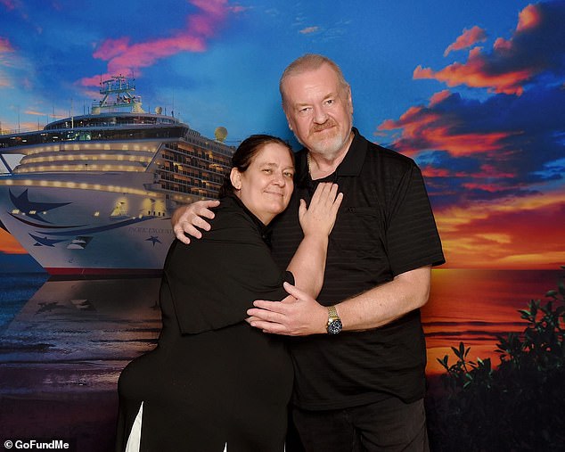 Mr Laver (pictured with Leanne) said he couldn't re-enter the home to save his wife