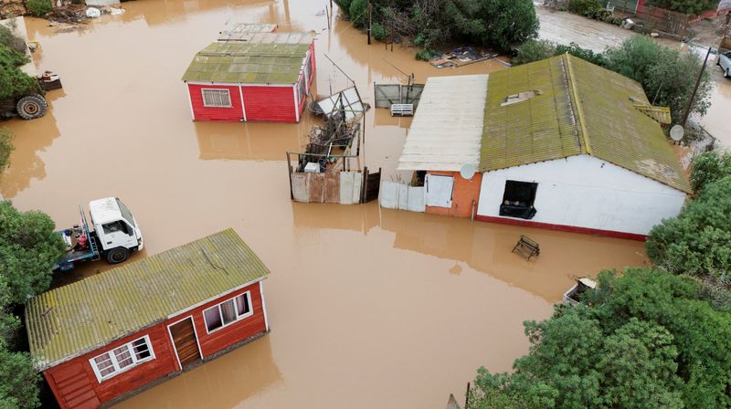 FILE PHOTO: FILE PHOTO: Aftermath of heavy rainfall caused by a weather front, in La Serena