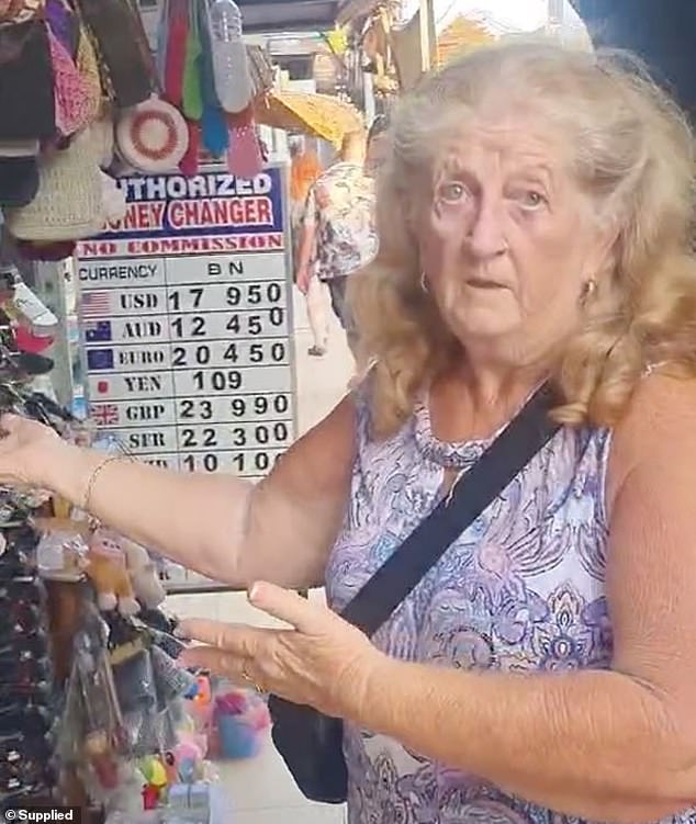 An altercation with the stallholders kicked off when she asked for a refund on a faulty item