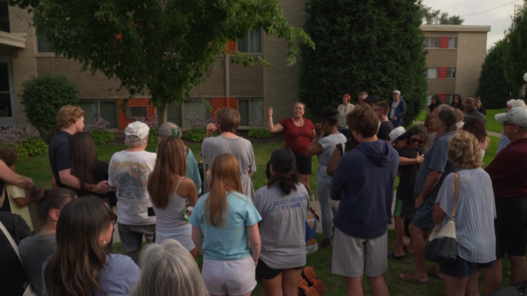 Loved ones and community members gather to remember victims of Highland Park apartment office shooting