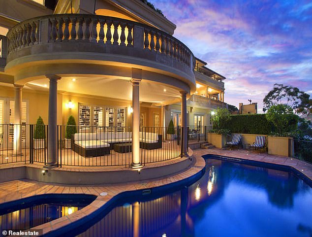 Albanese arrived at the Lee family mansion 'Mandalay' in Point Piper on Monday (pictured)