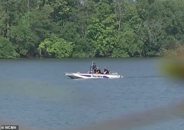 Water conditions of the river on Sunday were high and fast, according to data from a US Geological Survey water gauge at the nearby dam