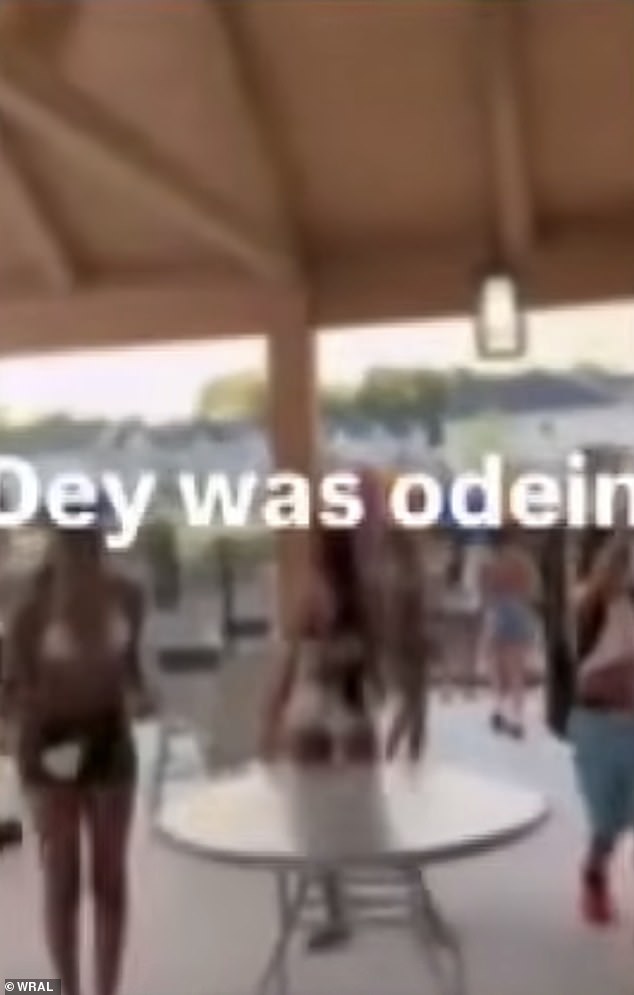 Video captured at one of the North Carolina private neighborhoods showed a spat near the pool area