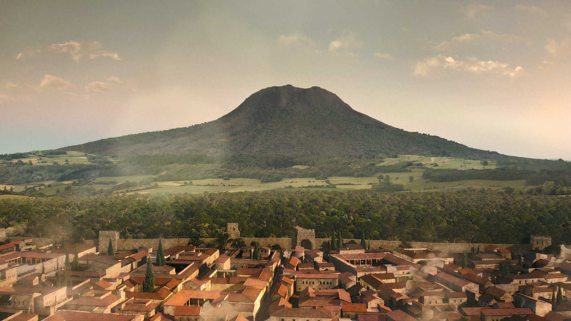 A volcano in Pompeii Out of Time.