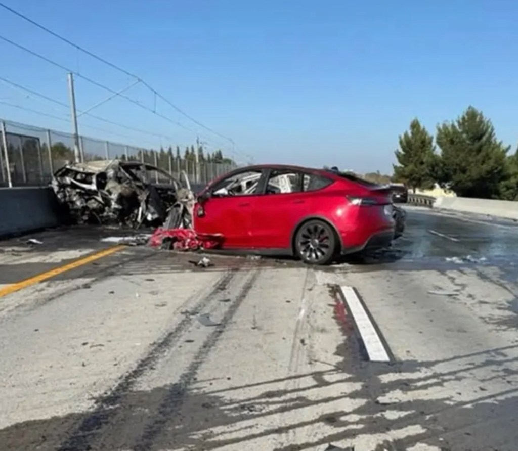 Silicon Valley boss snared over 145mph horror crash that killed mom, daughter — as dad seen trying to save them from inferno