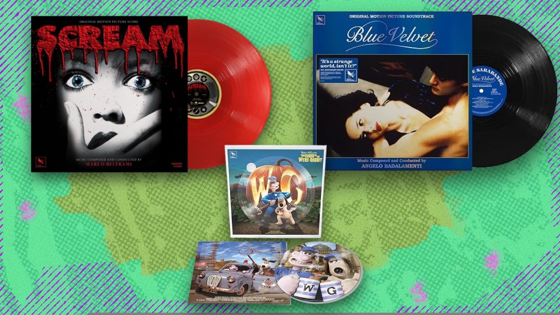 'Scream,' 'Blue Velvet,' and 'Wallace & Gromit' soundtracks are getting collector-worthy vinyl reissues — where to buy