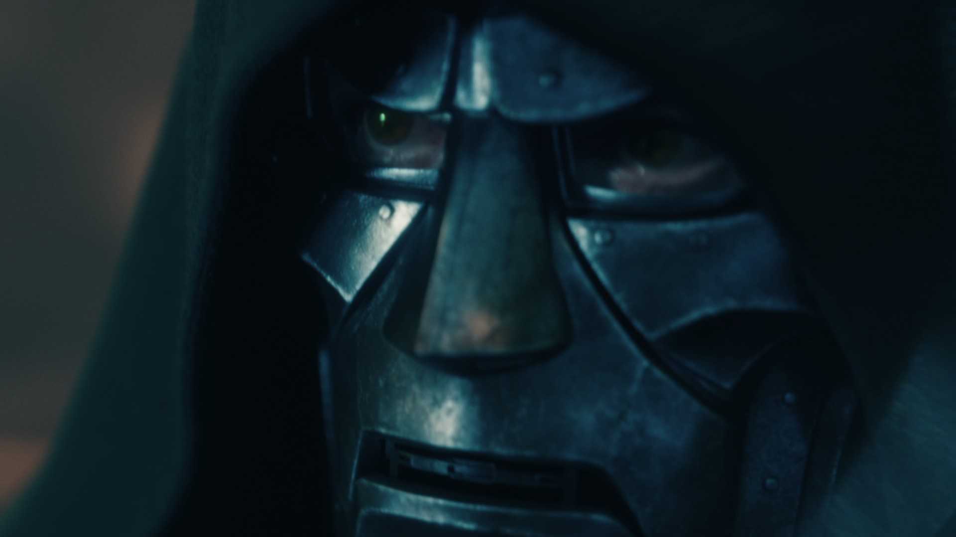 Doctor Doom closeup of mask in Avengers: Doomsday