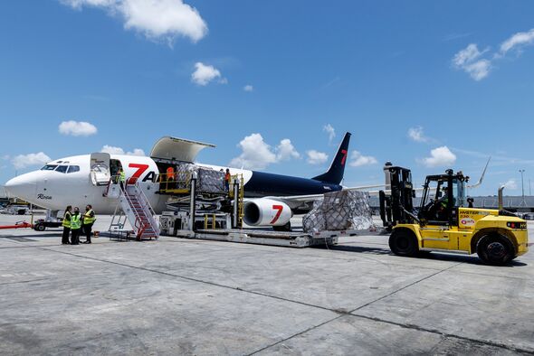 The shipment is part of the $100 million that the U.S. has offered to Cuba