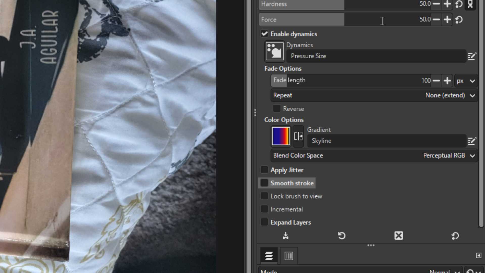 Zoom on options in PhotoGIMP