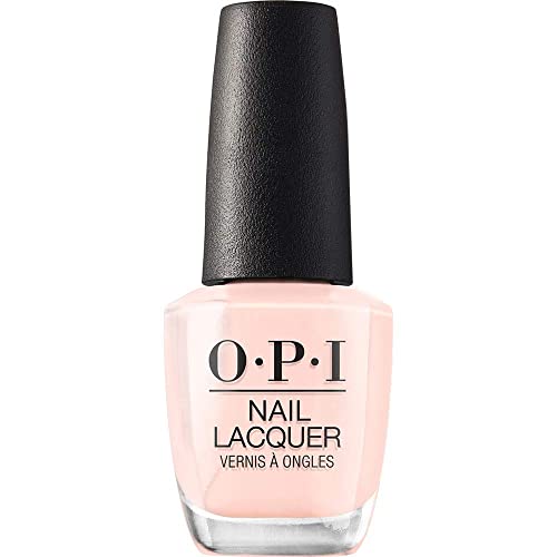 Opi Nail Lacquer Bubble Bath | Sheer Nude Pink Crème Chip Resistant Nail Polish | Fast Drying, Streak Free