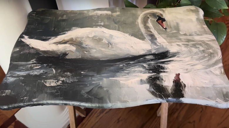 Don't Be Afraid Of Redecorating Your Old TV Tray (& Making Something Beautiful From It)