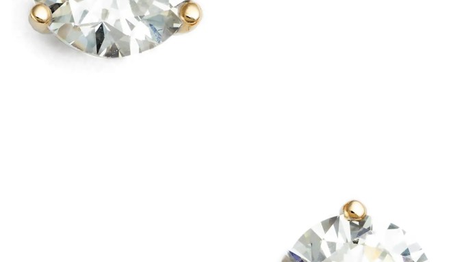 Nordstrom Cubic Zirconia 3-Prong Stud Earrings