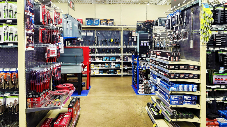 interior of Harbor Freight store