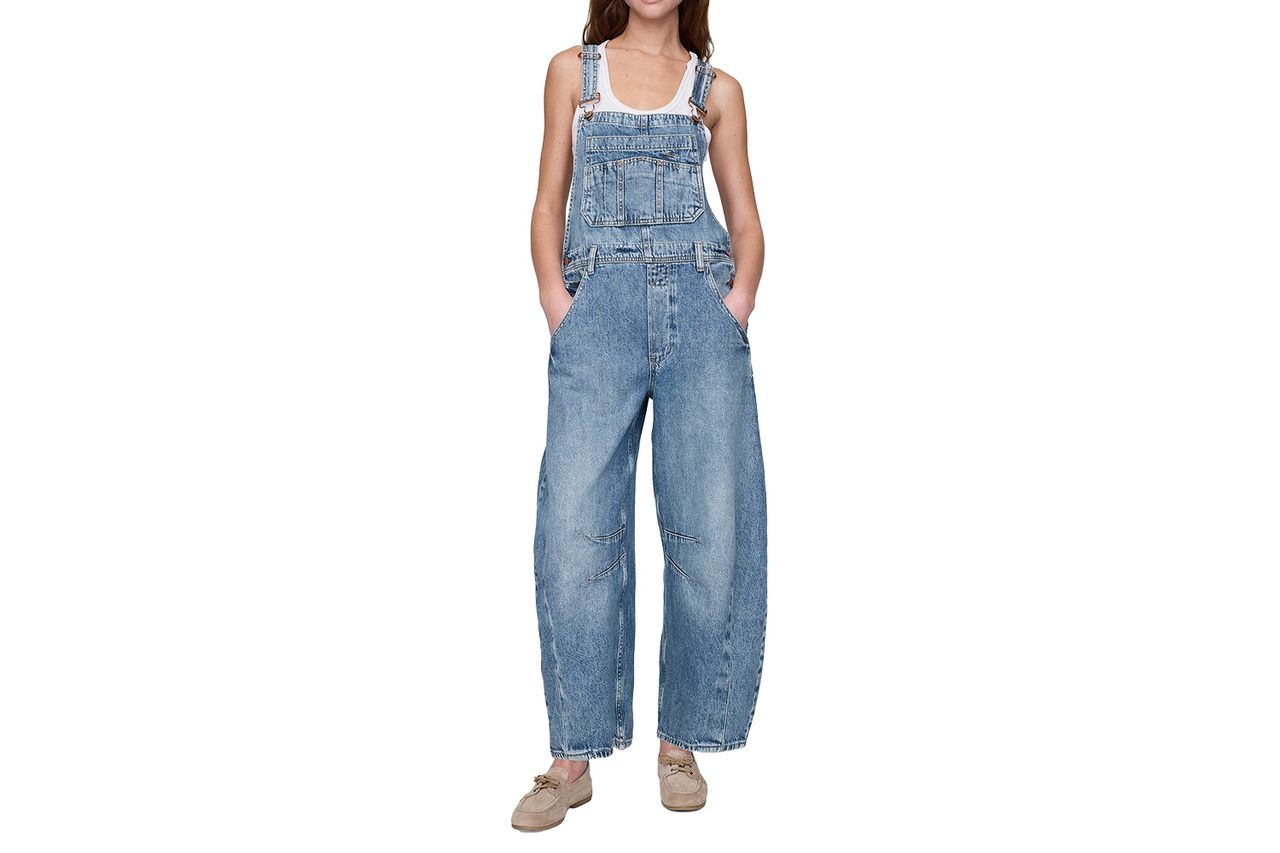 GAP UltraSoft Denim Horseshoe Overalls