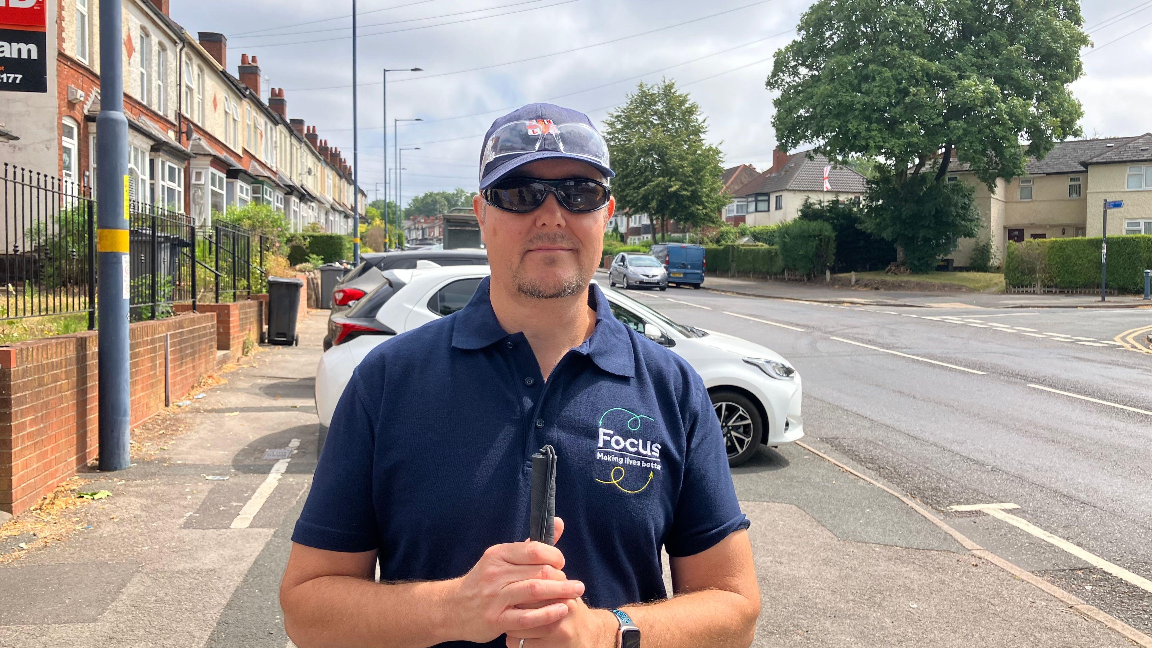 Rob Moulds said walking down Fordhouse Lane while using a cane was "a nightmare"