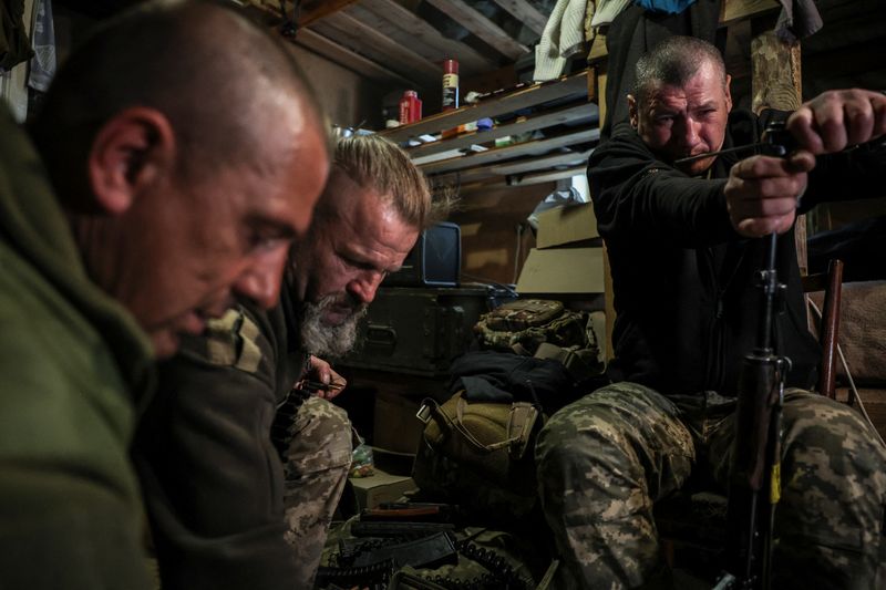 Ukrainian serviceman who spent almost a year at a frontline position in Chasiv Yar returns to duty after recovery, in Kramatorsk