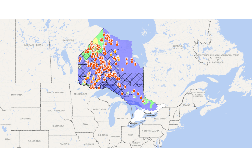 Map shows where Canadian wildfire smoke to smother us into August