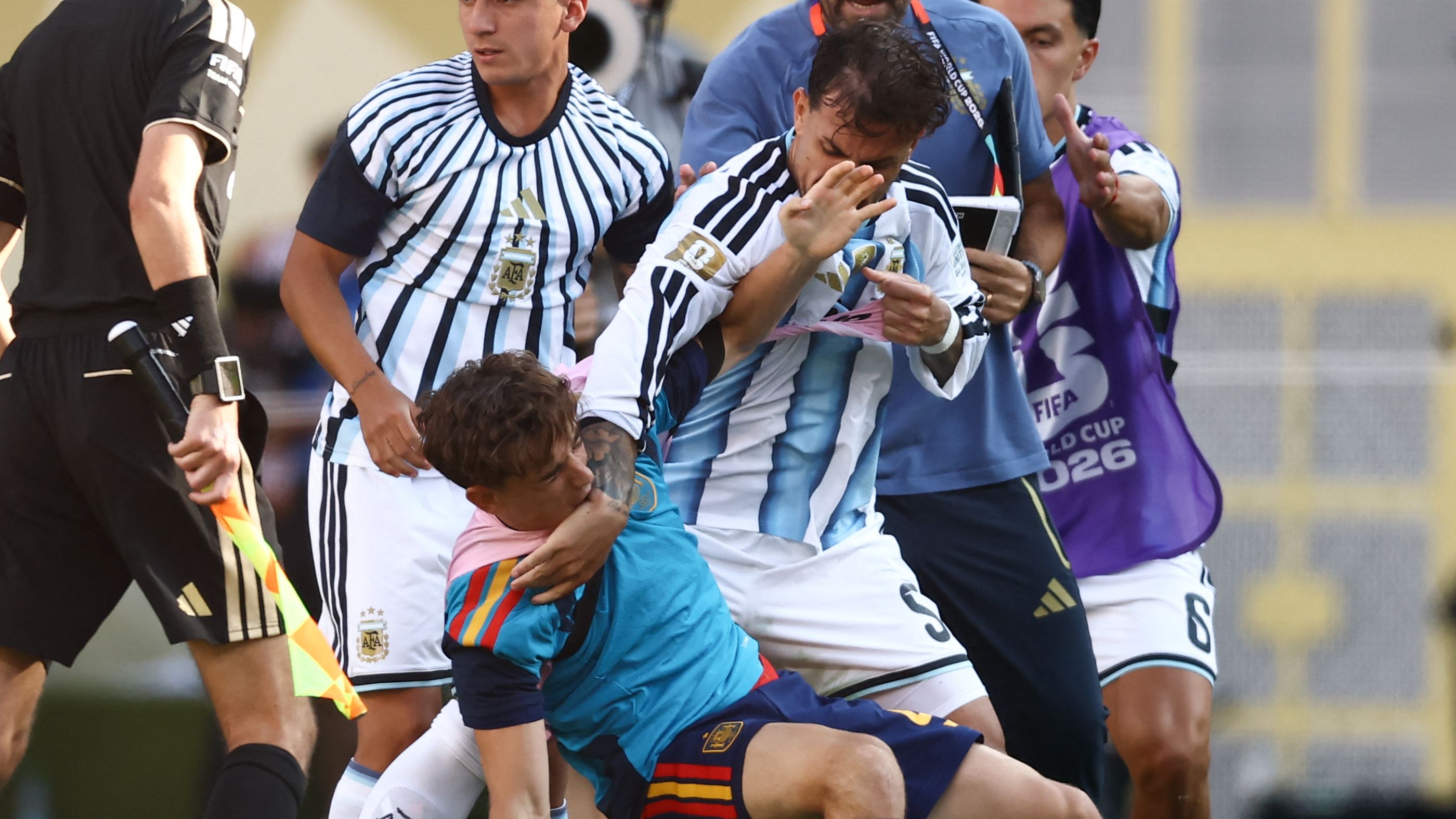 'There's a more violent side to football' - Gavi claims he does not want Argentina players to be suspended for brawl after Spain's World Cup final triumph