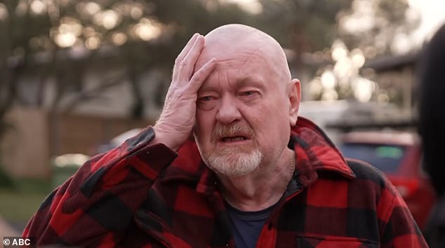 Ms Laver's husband Ari (pictured) broke down in tears as he described fleeing the fire