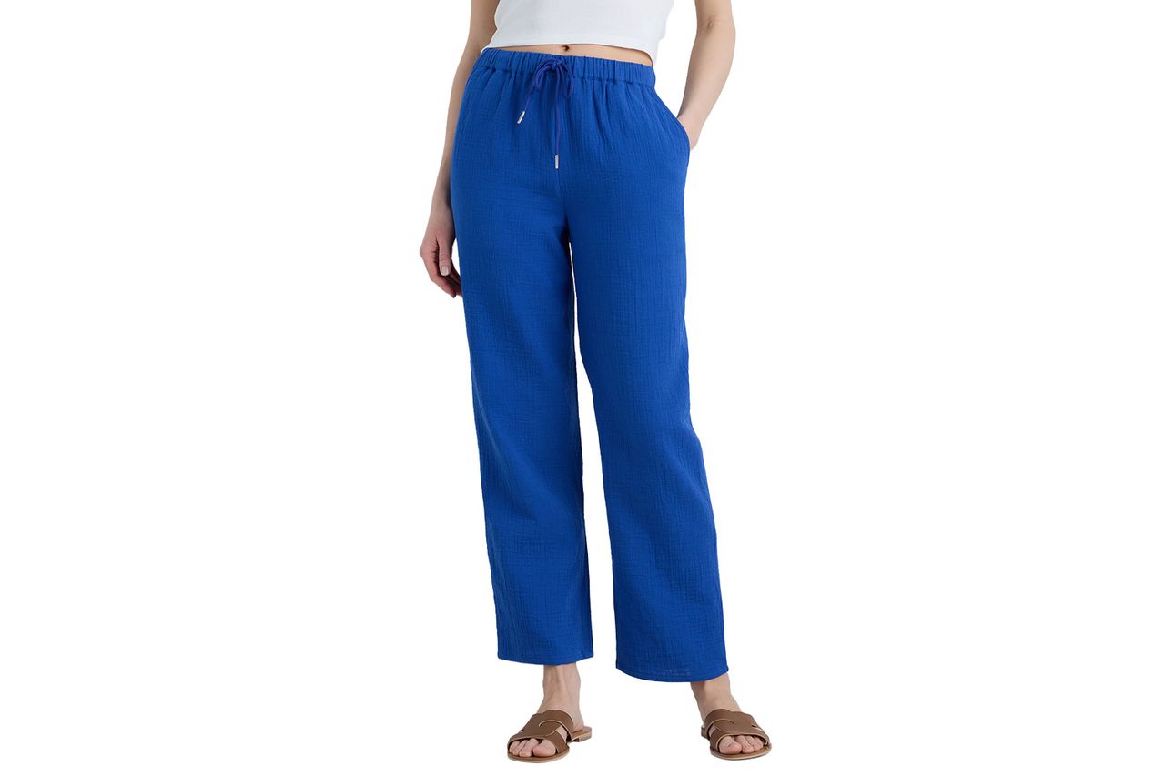 Quince 100% Organic Cotton Gauze Straight Leg Pants