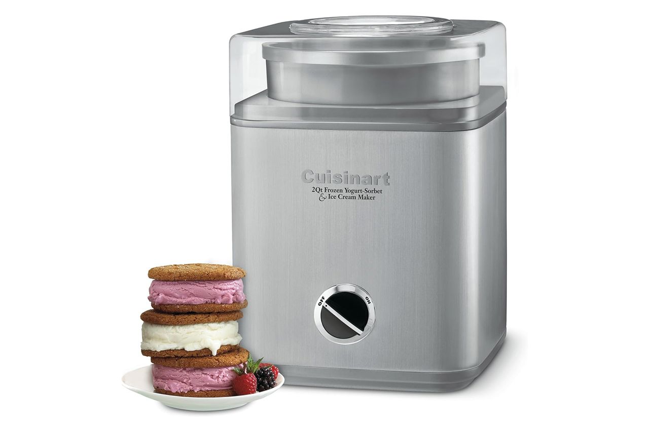 Cuisinart Ice Cream Maker Machine, 2-Quart Ice Cream, Sorbet and Frozen Yogurt Machine, Fully Automatic Double-Insulated Freezer Bowl