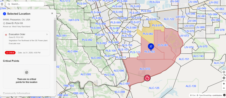 ‘Little Fire’ in Sunol forces new evacuation orders