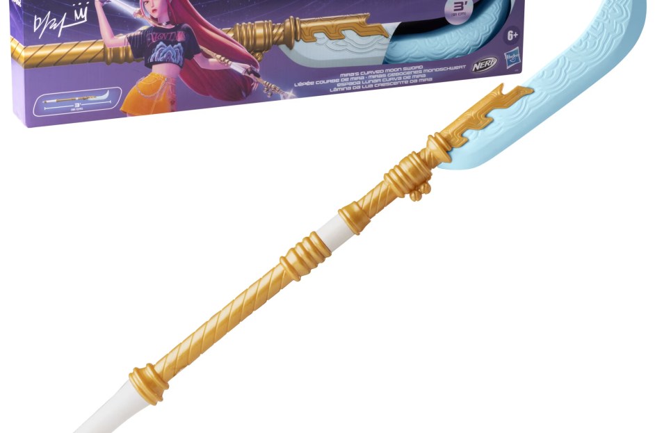 Nerf Mira KPop Demon Hunters Curved Moon Foam Sword Shop Online
