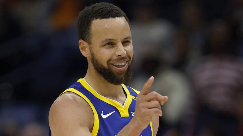 Stephen Curry #30 of the Golden State Warriors [https://heavy.com/sports/nba/golden-state-warriors/]