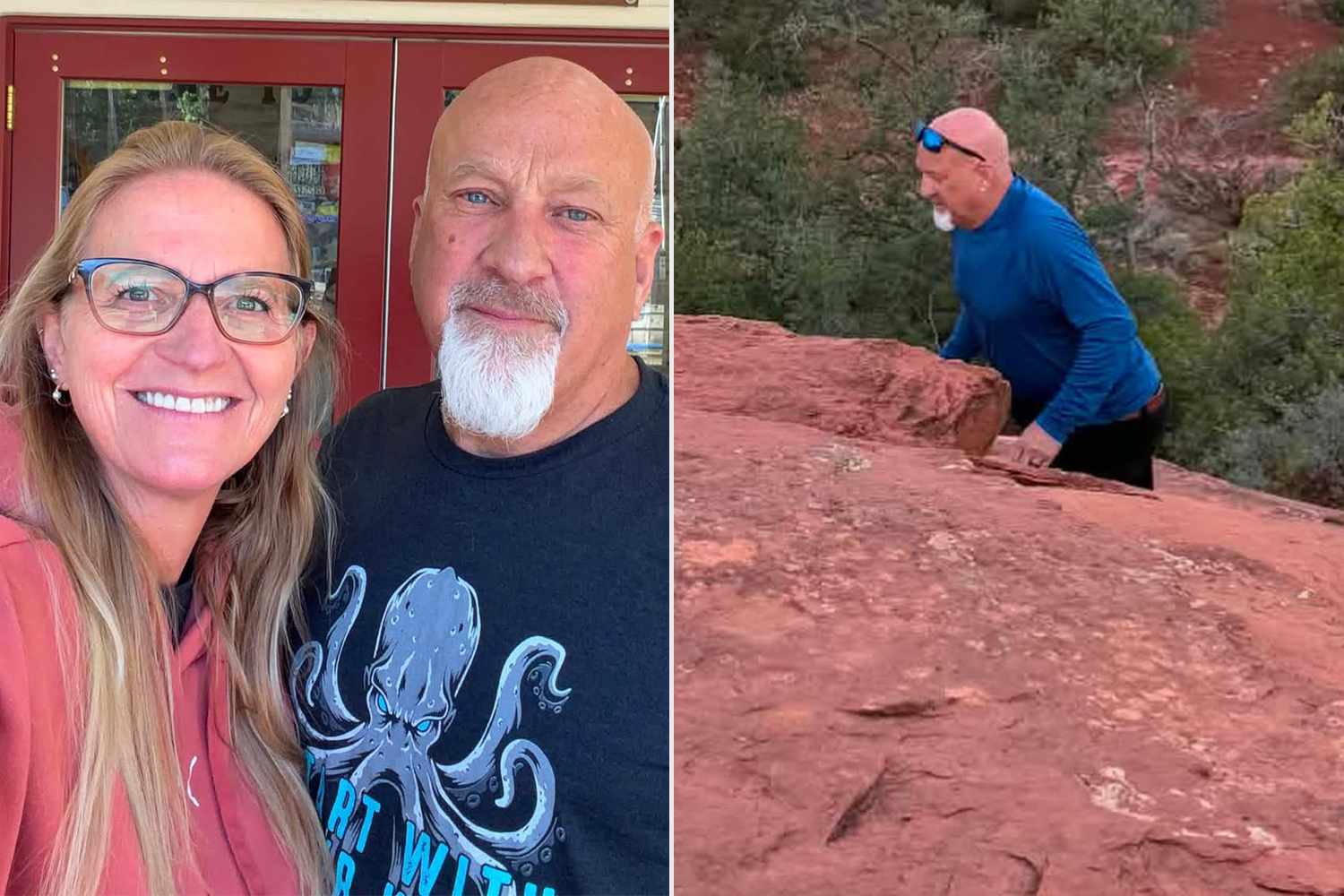 Christine Brown praises husband David for 'the little things' after he climbs down side of mountain to get item she dropped