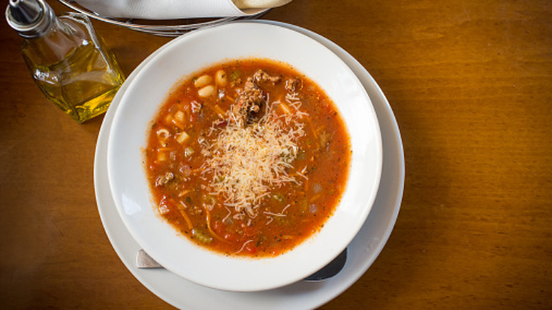 Bowl of pasta fagioli