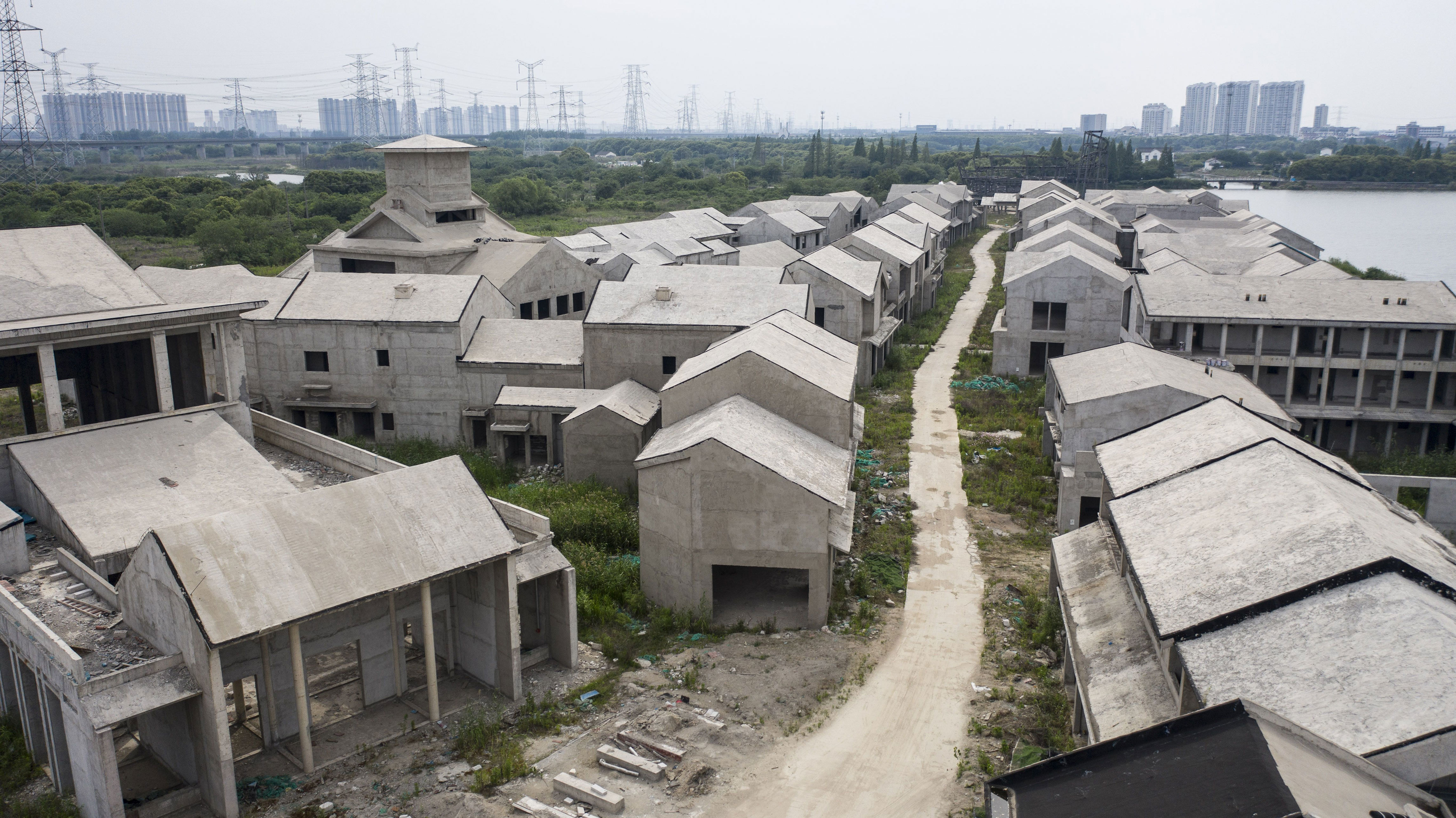 A grey ghost town in Wuxi, China.