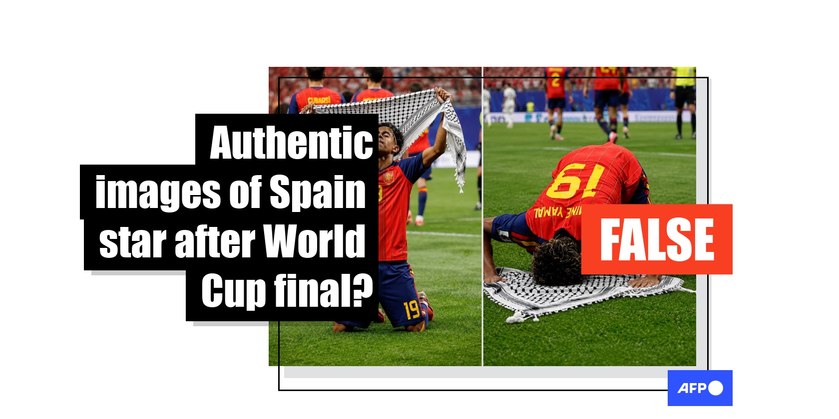 Images depicting Yamal with keffiyeh at World Cup are AI-generated