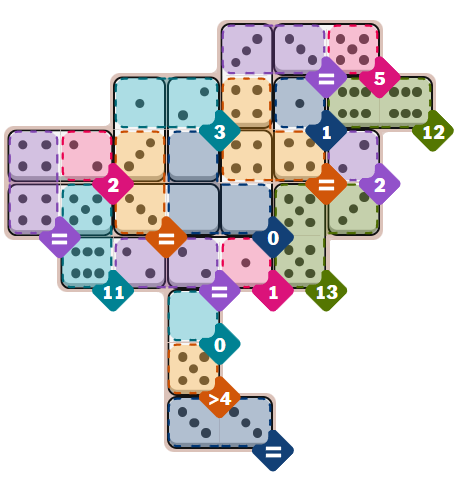 The New York Times Pips puzzle (hard) on Wednesday, July 22, 2026