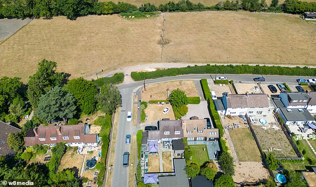 Pictured: A portion of Green Belt land adjacent to Dawes Lane in Sarratt which is set to be 'concreted over' with newbuild homes